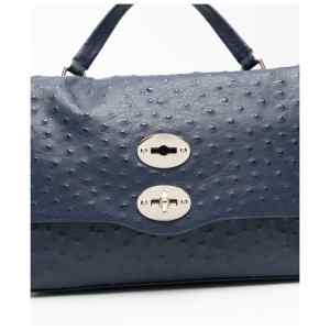 Zanellato Postina® Small Bag In Cactus Blue Glass Blown Leather
