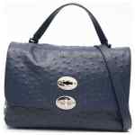 Zanellato Postina® Small Bag In Cactus Blue Glass Blown Leather