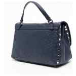 Zanellato Postina® Small Bag In Cactus Blue Glass Blown Leather