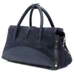 Zanellato Dotta® Baby Bag In Zashmere® Leather & Cactus Sideral Blue