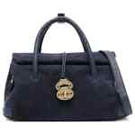 Zanellato Dotta® Baby Bag In Zashmere® Leather & Cactus Sideral Blue