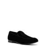 Giorgio Armani Embroidered logo velvet loafers