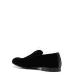 Giorgio Armani Embroidered logo velvet loafers