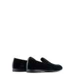 Giorgio Armani Embroidered logo velvet loafers