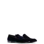 Giorgio Armani Embroidered logo velvet loafers