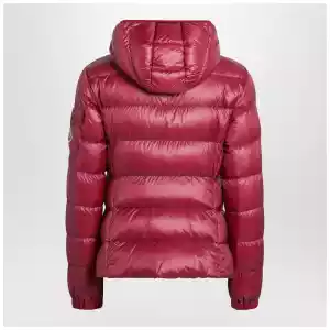 Moncler Glesse short padded jacket with hood in red