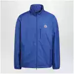 Moncler Arrakis rainwear jacket in bright blue with removable hood
