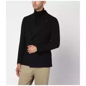 Tagliatore Blue double-breasted wool jacket