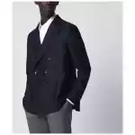 Tagliatore Blue wool double-breasted jacket