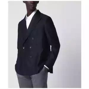 Tagliatore Blue wool double-breasted jacket