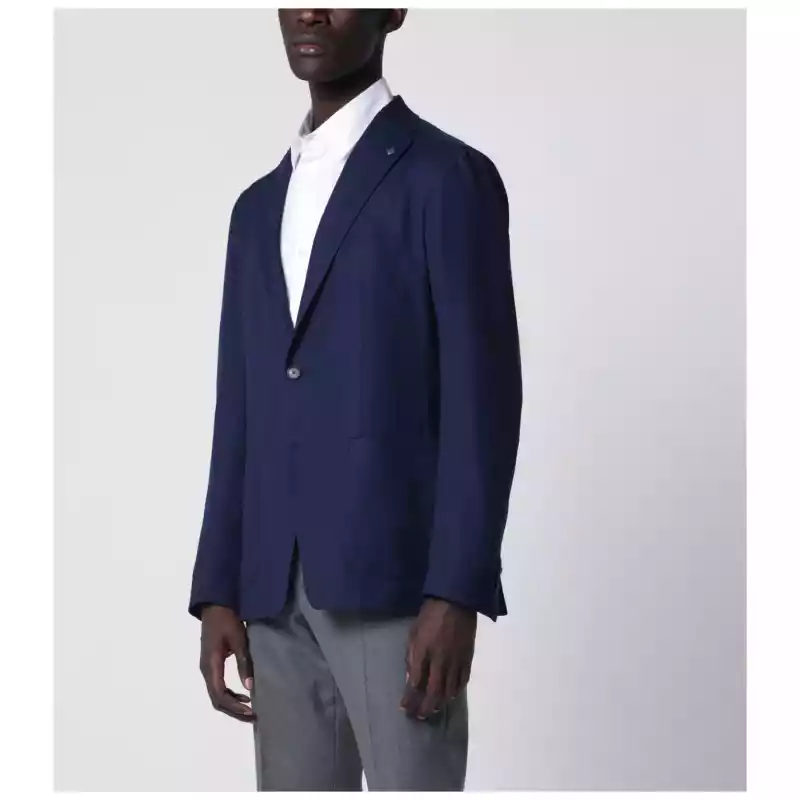 1SMC22K060069_S_TAGLT-I5041.a Tagliatore Blueette wool single-breasted jacket