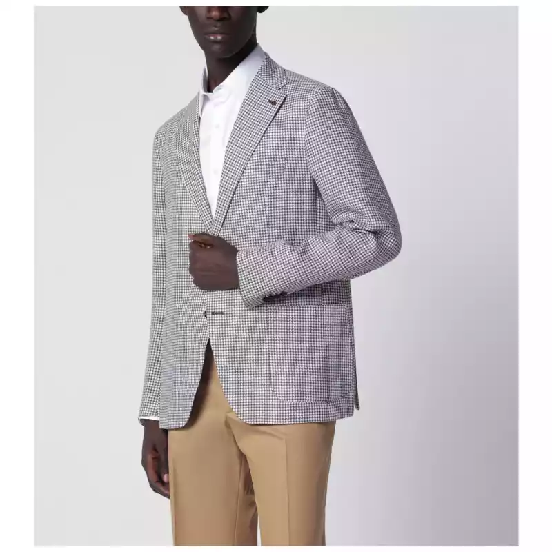 Tagliatore Single-breasted jacket with brown pattern
