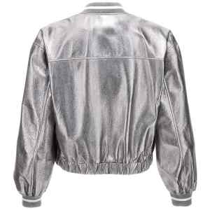 Brunello Cucinelli Laminated Leather Bomber Jacket