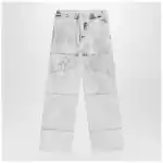 Dries Van Noten Light blue jeans with drawstring