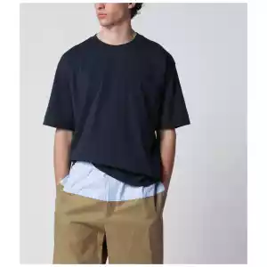 Dries Van Noten Navy blue cotton T-shirt