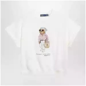 Polo Ralph Lauren Ivory Polo Bear short-sleeve cotton sweatshirt