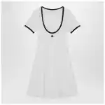 Courreges Courrèges Black/white mini dress in cotton