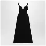 Courreges Courrèges Black ribbed mini dress