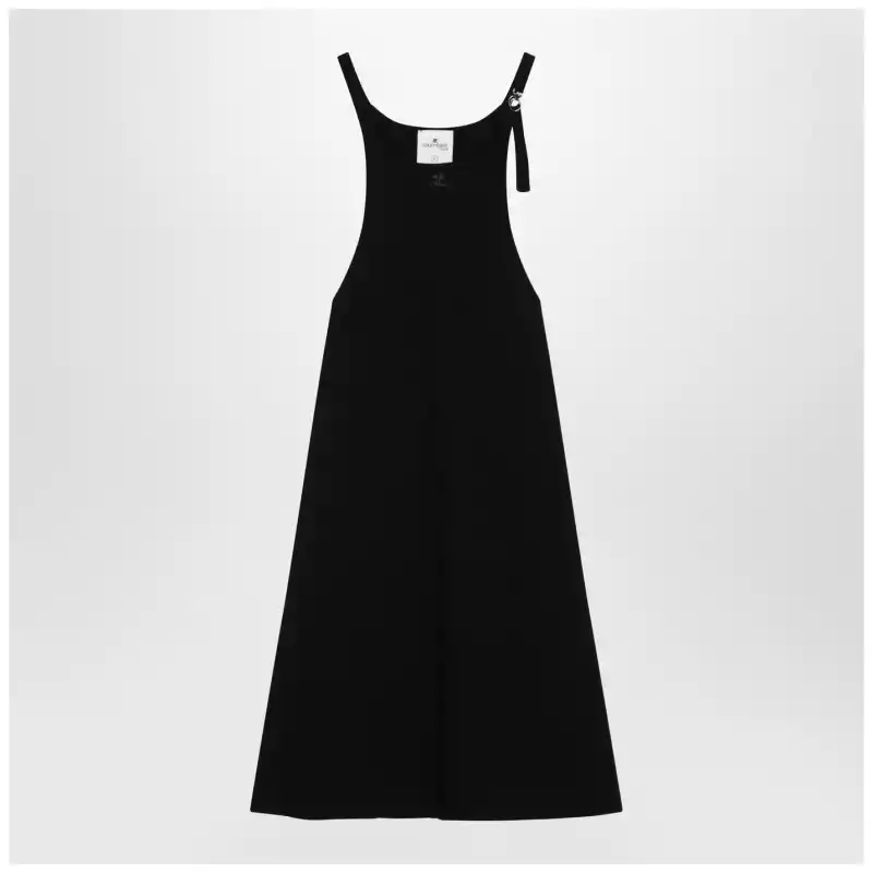 Courreges Courrèges Black ribbed mini dress