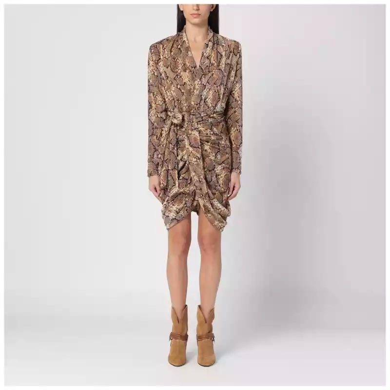 ISABEL MARANT Cleora snake print dress