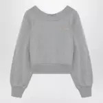 The Attico Gray mélange/beige sweatshirt with cut out