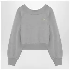 The Attico Gray mélange/beige sweatshirt with cut out
