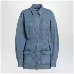 The Attico Light blue denim mini dress