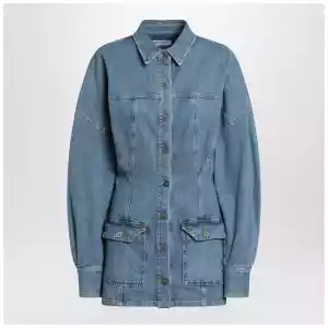 The Attico Light blue denim mini dress