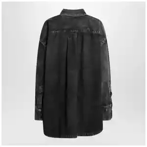 The Attico Black washed denim shirt