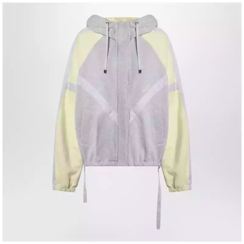 260WCB0011JJF007AA_S_ATTIC-841.x The Attico Grey/light yellow bomber sweatshirt