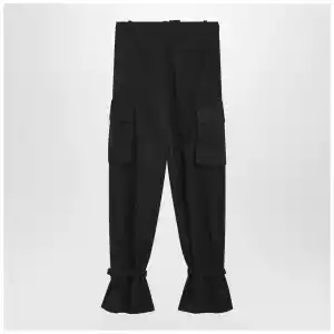 The Attico Black nylon trousers