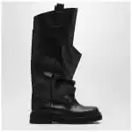 The Attico Black leather La Passeggiata boots