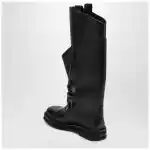 The Attico Black leather La Passeggiata boots