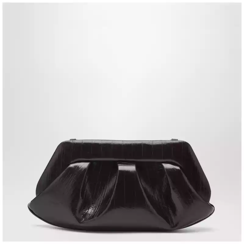 THEMOIRè Emera clutch in chocolate brown
