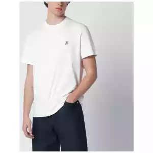 Parajumpers White regular-fit T-shirt with logo patch