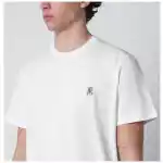 Parajumpers White regular-fit T-shirt with logo patch