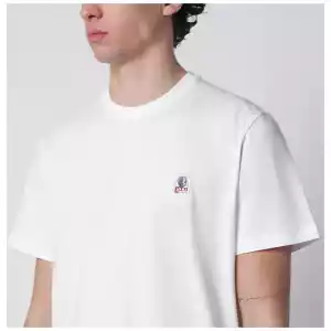 Parajumpers White regular-fit T-shirt with logo patch
