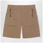 Moncler Grenoble Beige technical froissé Bermuda shorts