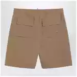 Moncler Grenoble Beige technical froissé Bermuda shorts
