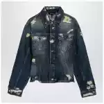 Marc Jacobs Washed denim jacket with worn details