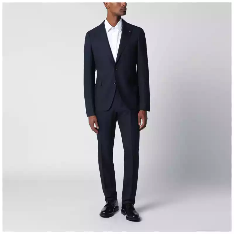 Tagliatore Blue wool single-breasted suit