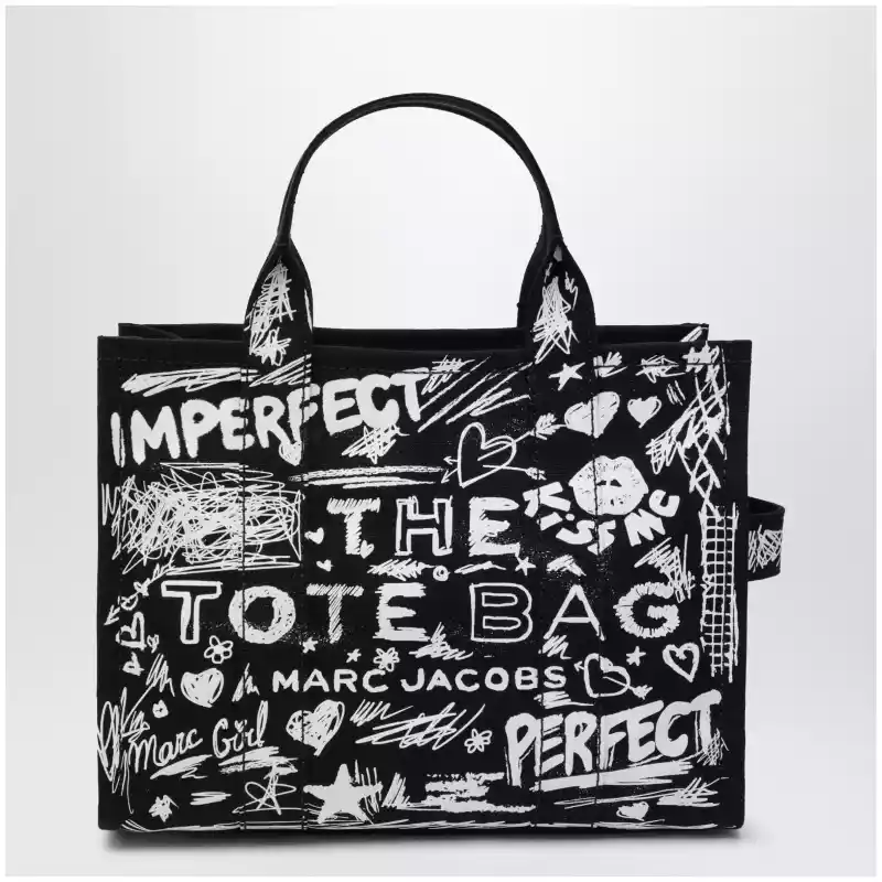 2S6HTT015H02CO_S_MARC-002.a Marc Jacobs The Tote Bag medium black with punk lettering