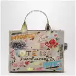 Marc Jacobs The Tote Bag medium beige with punk lettering