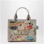 Marc Jacobs The Tote Bag small beige with punk lettering