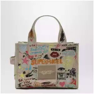 Marc Jacobs The Tote Bag small beige with punk lettering