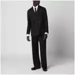 Tagliatore Black double-breasted wool dress
