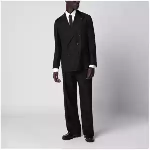 Tagliatore Black double-breasted wool dress