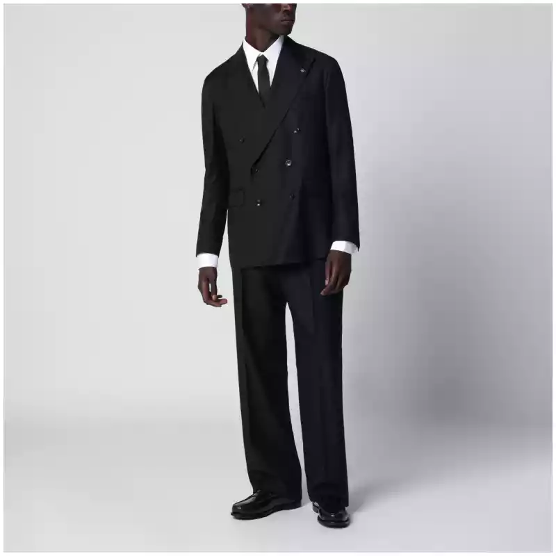 Tagliatore Black double-breasted wool dress