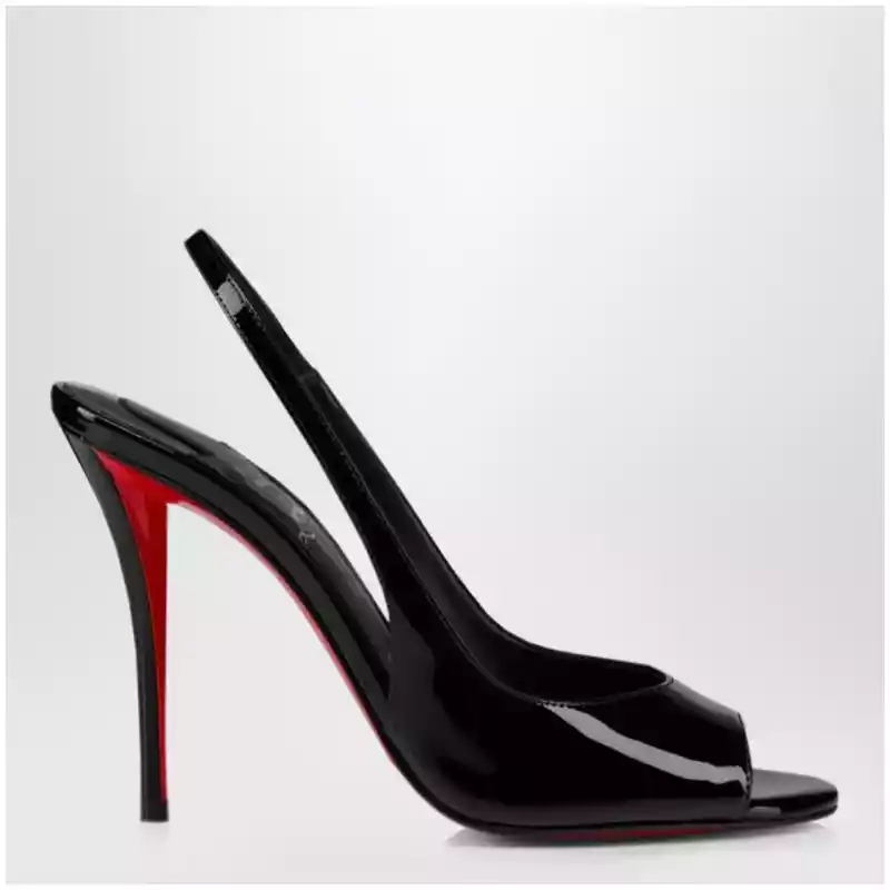 Christian Louboutin Sofia Z slingback pumps in black patent leather