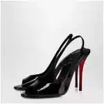 Christian Louboutin Sofia Z slingback pumps in black patent leather